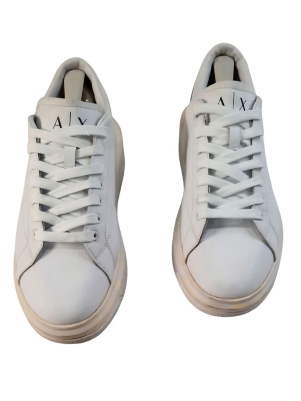 Mens AX Armani Exchange Men's Leather Side Logo Laceup Sneaker Size: 9